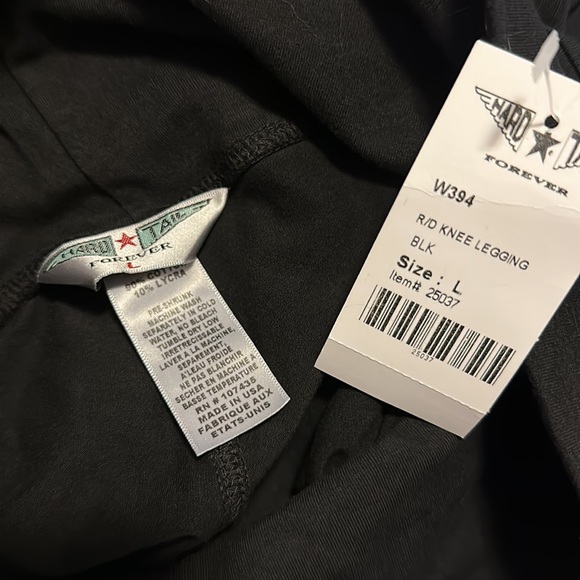 HARD TAIL FOREVER Roll Down Knee Leggings in Black - Picture 7 of 7